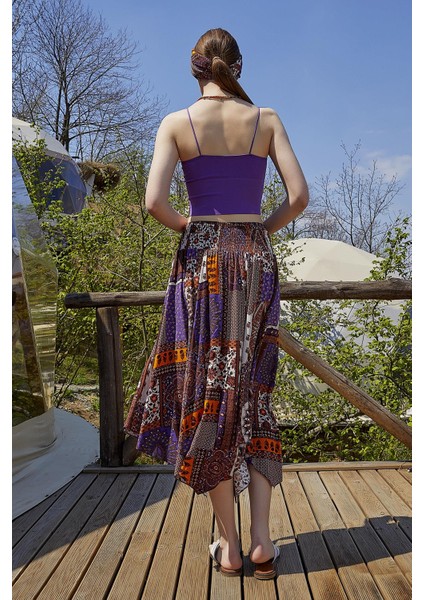 Beli Bağlamalı Midi Kloş Etek indirimleri