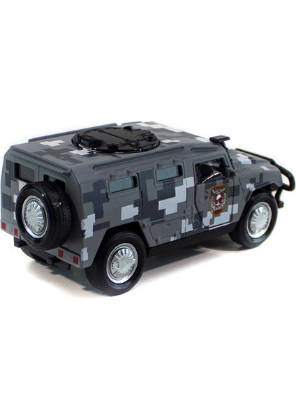 Metal Hummer Askeri Jeep Çek Bırak Gri Işıklı 12 cm modelleri