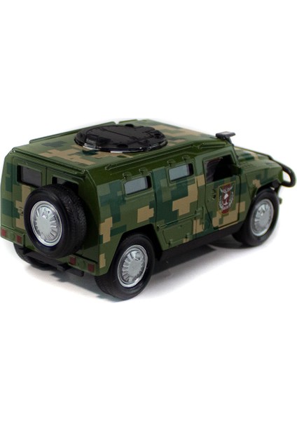 Metal Hummer Askeri Jeep Çek Bırak Yeşil Işıklı 12 cm modelleri
