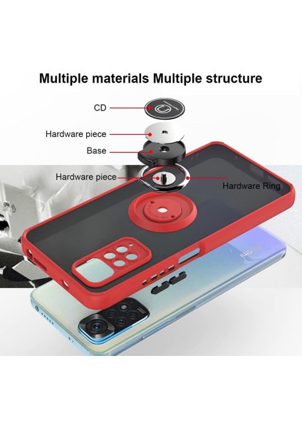 Xiaomi Redmi Note 11 Pro 5g Uyumlu Kılıf Kamera Lens Korumalı Military Zırh Tank Silikon Yüzüklü Standlı fiyatları