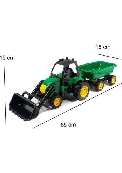 Oyuncak Traktör Kepçeli Römork Set 55 cm fiyatları