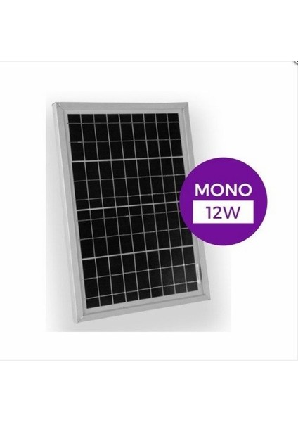 12 Watt Monokristal Güneş Paneli