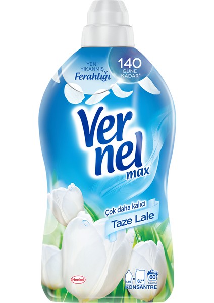 Max Konsantre Çamaşır Yumuşatıcısı Taze Lale 1440ml (60 Yıkama)