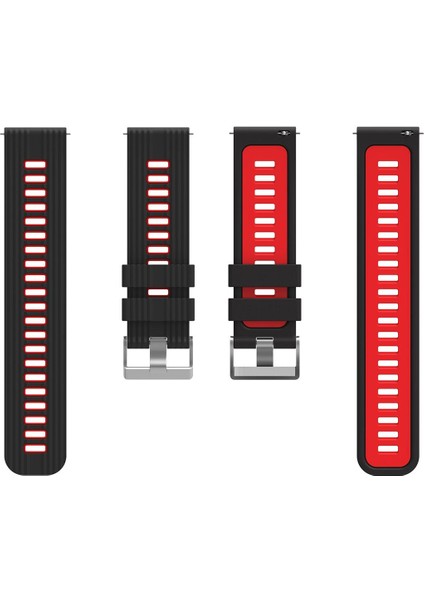 Huawei Watch Gt 3 46 mm Uyumlu Silikon Kordon Çizgili Spor Tasarım Renkli Delikli Spor Kayış modelleri