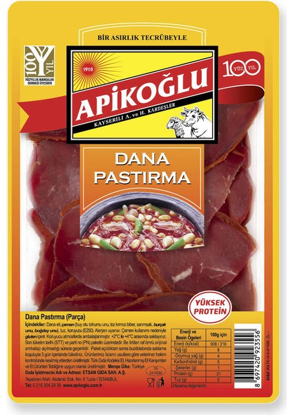 Dana Parça Pastırma 80 Gr. Üçlü Paket