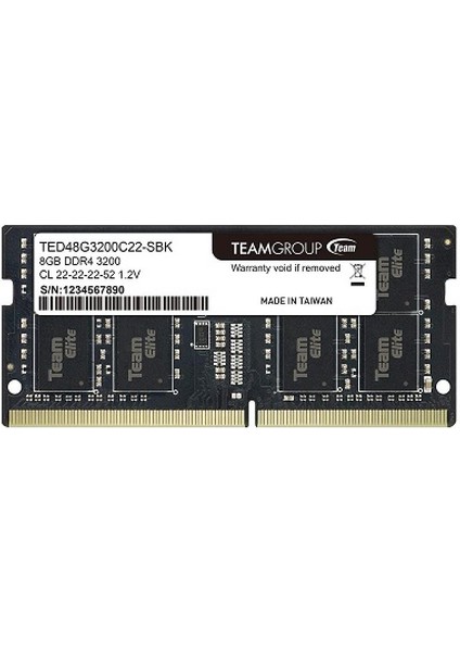 8GB DDR4 3200MHZ CL22 Notebook RAM Elite TED48G3200C22-S01