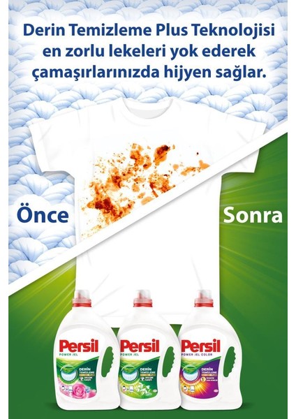 Gülün Büyüsü Sıvı Çamaşır Deterjanı 26 Yıkama x 2 adet + Persil Color Jel Deterjan 26 yıkama