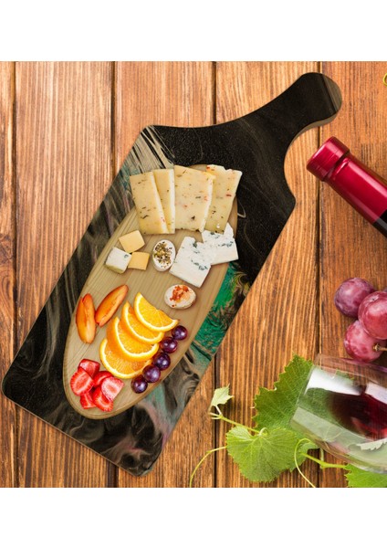 Gift Mermer Tasarımlı Dikdörtgen Şeklinde Doğal Ahşap Servis ve Sunum Tabağı Model 18 fiyatları