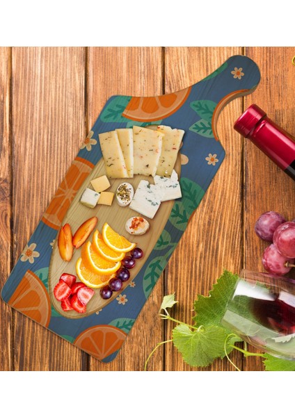 Gift Portakal Tasarımlı Dikdörtgen Şeklinde Doğal Ahşap Servis ve Sunum Tabağı Model 1 fiyatları