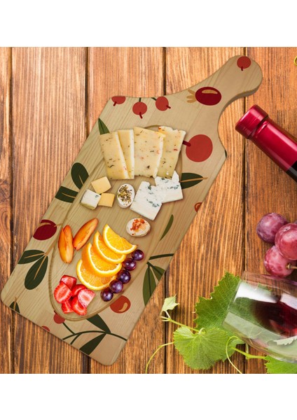 Gift Meyve Tasarımlı Dikdörtgen Şeklinde Doğal Ahşap Servis ve Sunum Tabağı Model 1 fiyatları