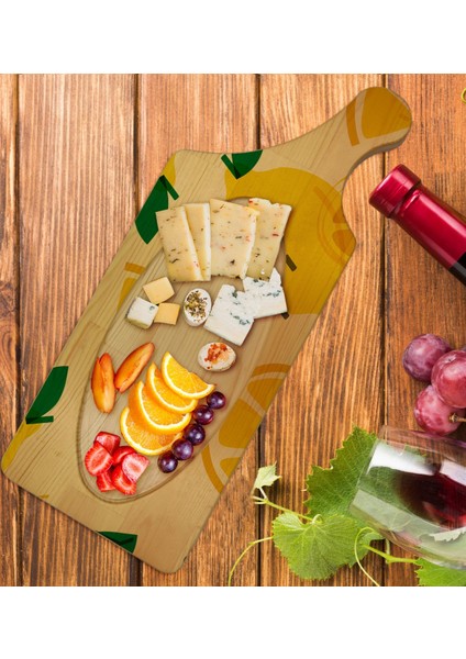 Gift Limon Tasarımlı Dikdörtgen Şeklinde Doğal Ahşap Servis ve Sunum Tabağı Model 2 fiyatları