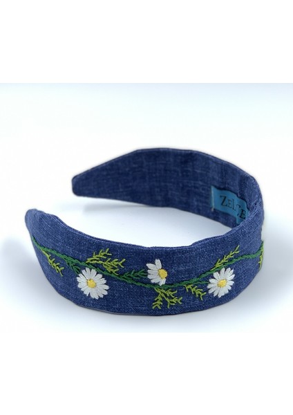 Kır Çiçeği Model Ince Kalıp Denim Mavi Taç KRCC01
