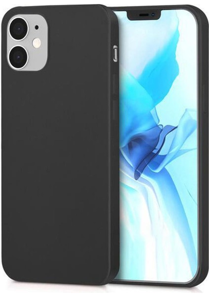 Apple iPhone 12 Premium Matte Silikon Kılıf - Siyah