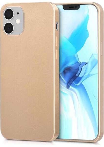 Apple iPhone 12 Premium Matte Silikon Kılıf - Gold