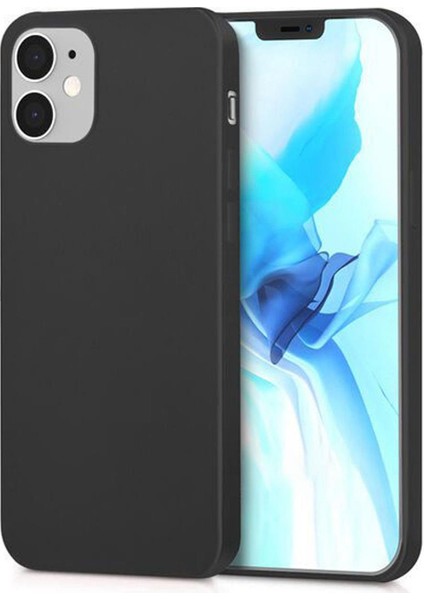 Microcase Apple iPhone 12 Mini Premium Matte Silikon Kılıf - Siyah