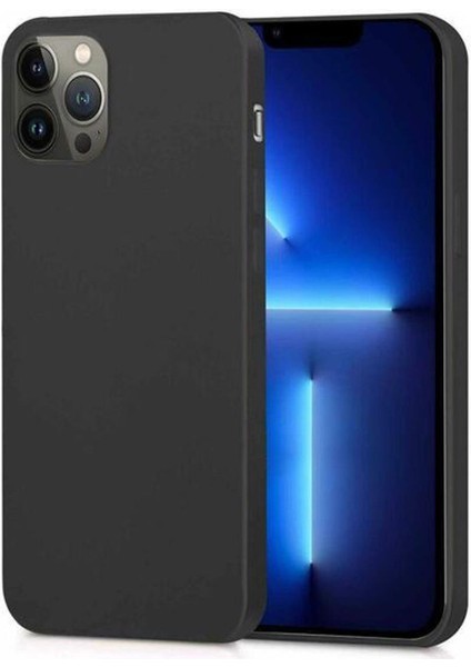 Apple iPhone 13 Pro Max Premium Matte Silikon Kılıf - Siyah