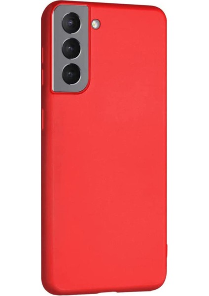 Samsung Galaxy S22 Premium Matte Silikon Kılıf - Kırmızı