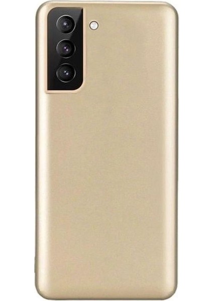Samsung Galaxy S21 Premium Matte Silikon Kılıf - Gold