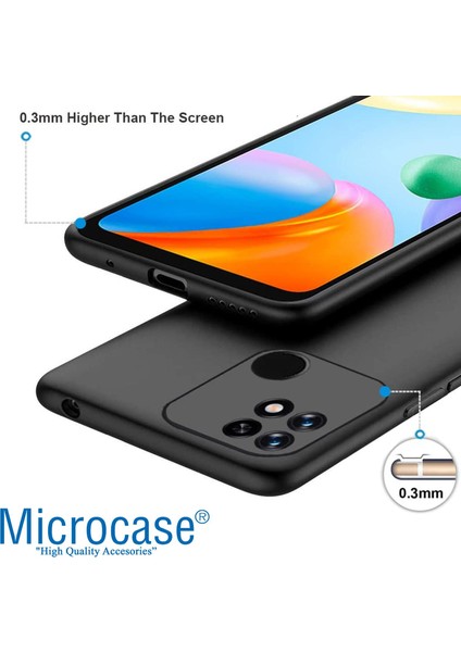 Xiaomi Redmi 10C Matte Serisi Silikon Tpu Kılıf - Siyah modelleri