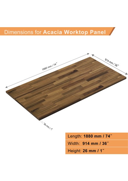 Akasya B/c Panel, 1880X914X26 Mm,kahverengi