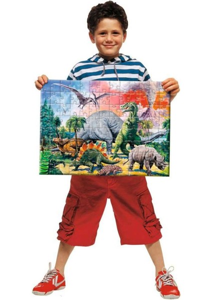 Çocuk Puzzle 100 Parça Dinozorlar 109579