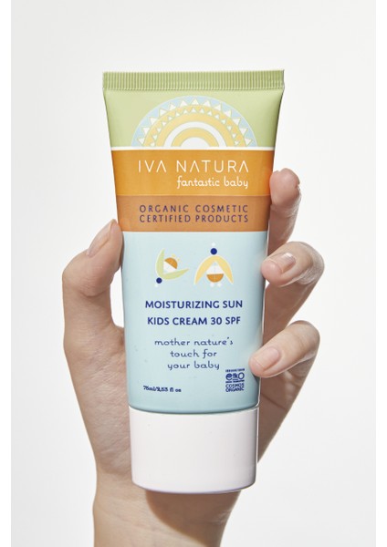 IVA NATURA Organik Nemlendirici ve Koruyucu 30 SPF Çocuk Güneş Kremi 75 ML