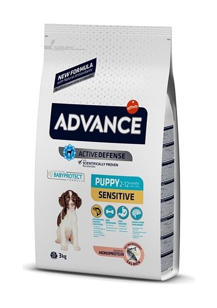 Advance Puppy Sensitive Somonlu Hassas Yavru Köpek Maması 3 kg