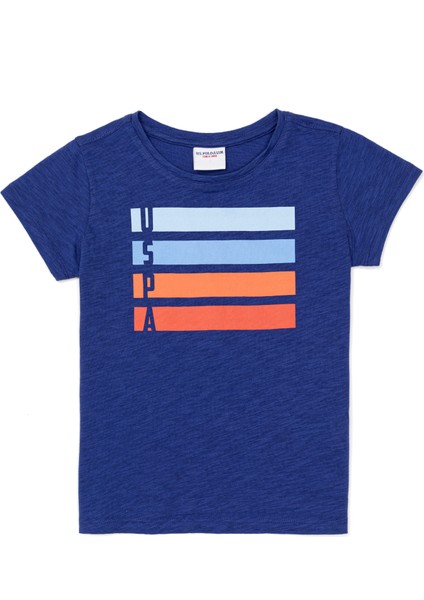 Kız Çocuk Mavi Basic T-Shirt 50253146-VR212