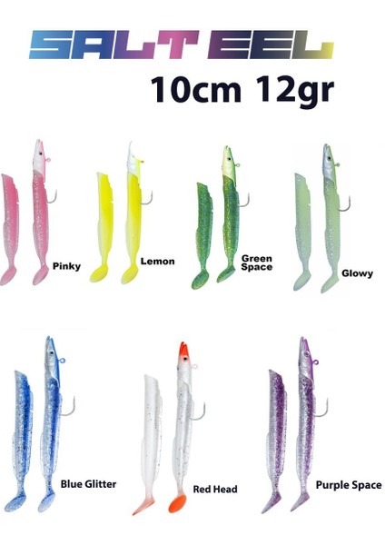 Salt Eel 10CM 12GR X2 Silikon Yem
