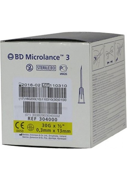 Microlance Mezoterapi Iğne Ucu 30g X 13mm 100 Lük Kutu