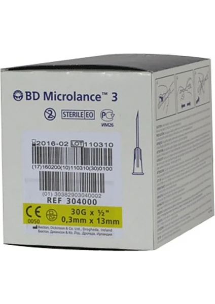 Bd Microlance Mezoterapi Iğne Ucu 30g X 13mm 100 Lük Kutu