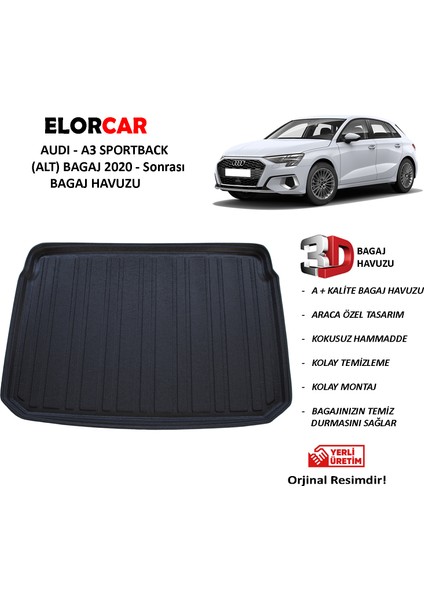 Audı A3 Sportback (Alt)Bagaj 2020 Sonrası Bagaj Havuzu