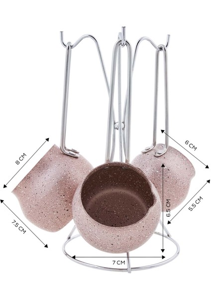 Biogranit Steel Plus Cezve Takımı Rose modelleri