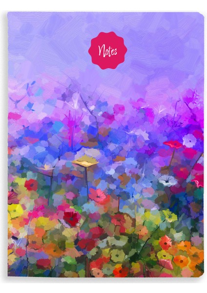 Watercolor Daisy Terzi Dikiş Defter Noktalı Sayfa A5
