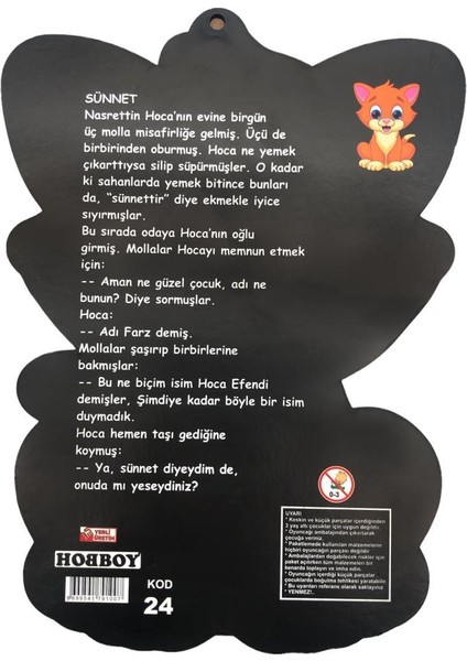 Ahşap Kedi Puzzle 19 Parça Arka Yüzü Hikayeli Yapboz fiyatları