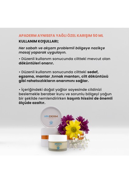 Cilt Döküntüsü Kremi Aynısefa Özlü Onarıcı Özel Karışım 50 ml