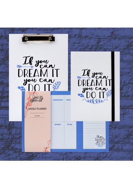 Sekreterlik Planlayıcı ve Ajanda Seti 3'lü