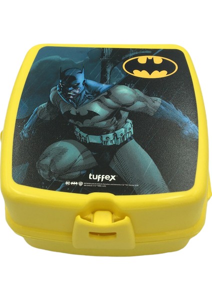 Tuffex Batman Kilitli 4 Bölmeli Beslenme Kutusu Çocuk Kahvaltı Öğrenci Okul Piknik Yemek Koyma Çantası