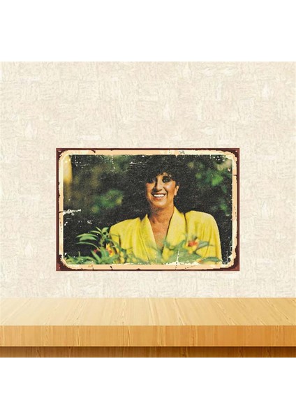 Perran Kutman 20-30 cm Retro Ahşap Poster TKFX3957