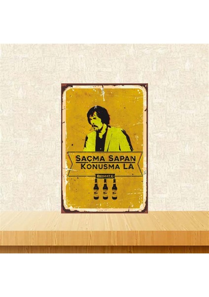 Saçma Sapan Konuşma La 20-30 cm Retro Ahşap Poster