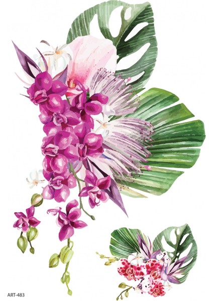 Deve Tabanı, Çiçekler Geçici Dövme,geçici Tattoo ,vücut Dövme,kol Bilek Dövme,boyun Dövme,sırt Dövme fiyatları