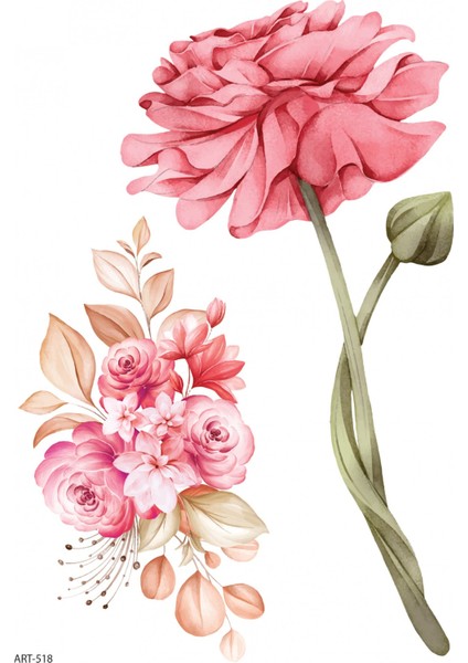 Bahar Çiçekleri Geçici Dövme,geçici Tattoo ,vücut Dövme,kol Bilek Dövme,boyun Dövme,sırt Dövme fiyatları