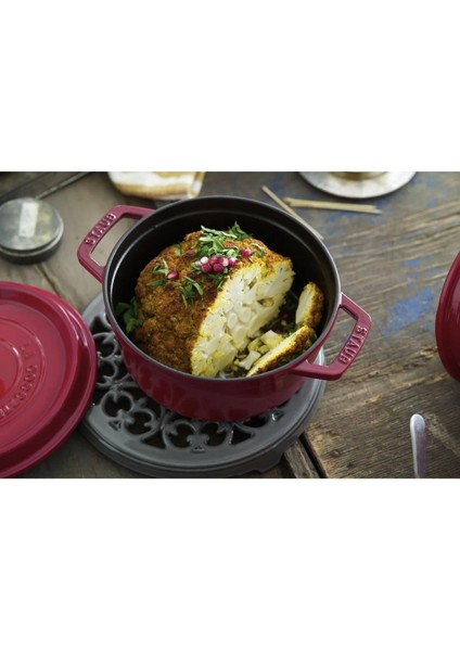 La Cocotte 20 cm 2,2l Kiraz Renk Yuvarlak Döküm Tencere