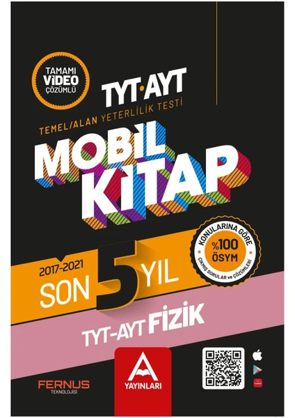 A Yayınları TYT – AYT Mobil Kitap Son 5 Yıl Fizik (Ciltli)