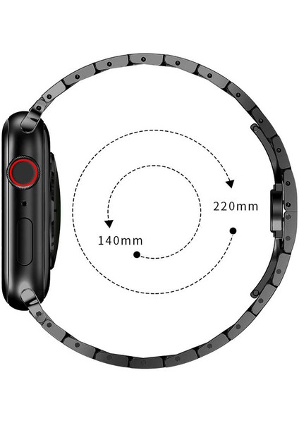 Apple Watch 42MM Tüm Serilere Uyumlu Paslanmaz Çelik Metal Kordon
