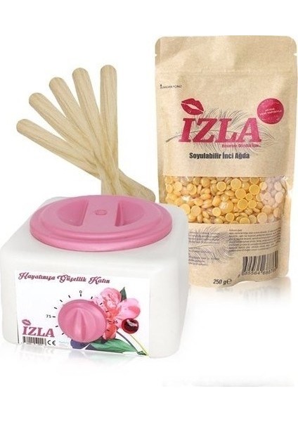 Sir Ağda Makinesi + Boncuk Ağda 250 gr + Spatula 5'li - 3'lü Ağda Set