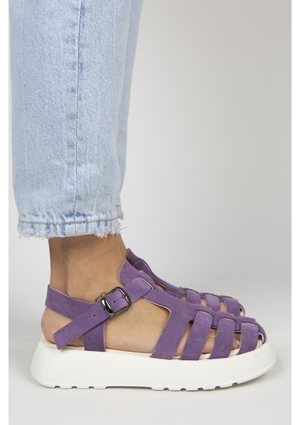 Rosa Kadın Deri Tokalı Mor Sandalet fiyatları