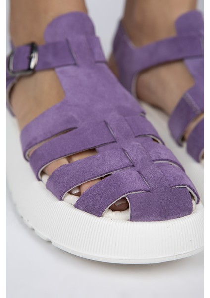 Rosa Kadın Deri Tokalı Mor Sandalet fırsatları