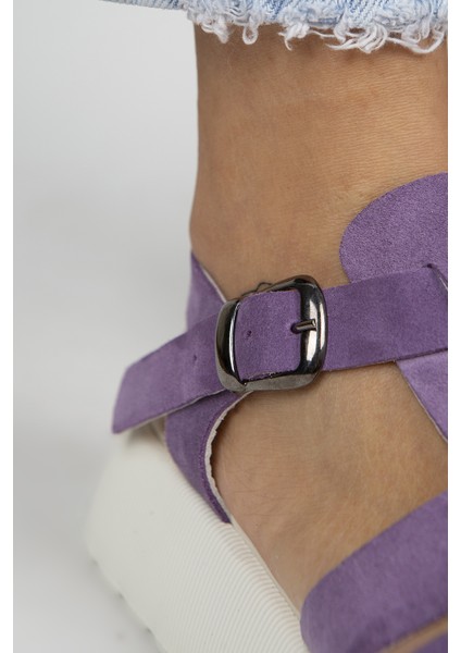 Rosa Kadın Deri Tokalı Mor Sandalet indirimleri