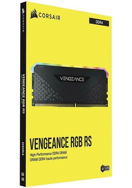 Vengeance RS RGB 16GB (2x 8GB) 3200 MHz DDR4 CL16 Dual Kit Ram - Siyah CMG16GX4M2E3200C16